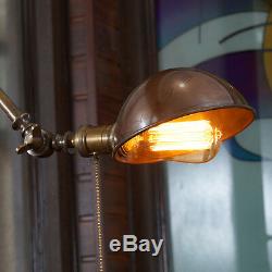 Vintage Industrial Brass Wall Lamp Articulating Brass Swivel Wall Shade Lamp