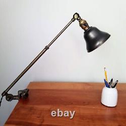 Vintage Industrial Drafting Table Lamp. Articulating Desk Lamp
