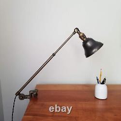 Vintage Industrial Drafting Table Lamp. Articulating Desk Lamp