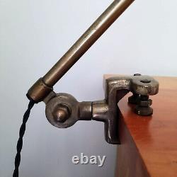 Vintage Industrial Drafting Table Lamp. Articulating Desk Lamp