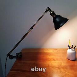 Vintage Industrial Drafting Table Lamp. Articulating Desk Lamp