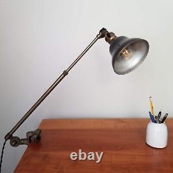 Vintage Industrial Drafting Table Lamp. Articulating Desk Lamp