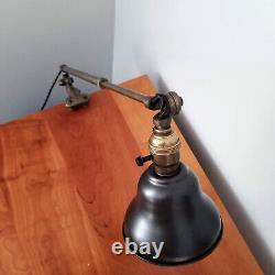 Vintage Industrial Drafting Table Lamp. Articulating Desk Lamp