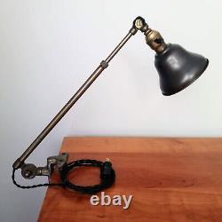 Vintage Industrial Drafting Table Lamp. Articulating Desk Lamp