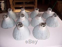 Vintage Industrial Mercury Glass Lamp Shades