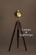 Vintage Industrial Telescoping Stand Hollywood Style Floor Lamp Home Lighting
