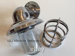 Vintage Industrial Wall Light Bulkhead Marine Aluminium Nautical Silver Lamp