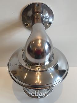 Vintage Industrial Wall Light Bulkhead Marine Aluminium Nautical Silver Lamp