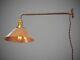 Vintage Industrial Wall Mount Light Brass Shade Machine Age Cage Lamp Sconce