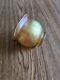 Vintage Iridescent Glass Gold Aurene Ball Shaped Lamp Shade Unmarked