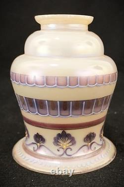 Vintage Iridescent Painted Aurene Art Glass Lamp Shade