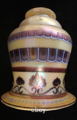 Vintage Iridescent Painted Aurene Art Glass Lamp Shade
