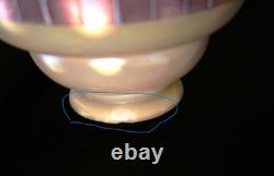 Vintage Iridescent Painted Aurene Art Glass Lamp Shade