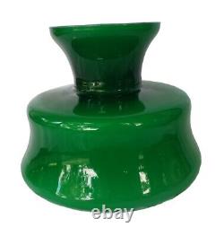 Vintage Italian Green Cased Glass Lamp Shade 6 Fitter Student 9 x 9 1/2 ITALY