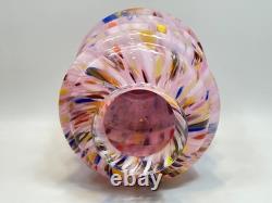 Vintage Italy Murano Art Pink Glass End of the Day Spatter Lamp Shade 11