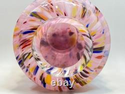 Vintage Italy Murano Art Pink Glass End of the Day Spatter Lamp Shade 11