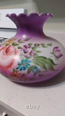 Vintage Jumbo Purple Floral Lamp Shade 10 Fitter