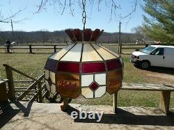 Vintage KODAK Stained Glass Hanging Light Shade