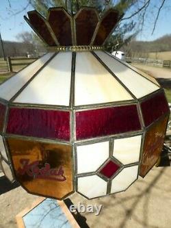 Vintage KODAK Stained Glass Hanging Light Shade