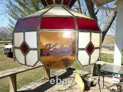 Vintage KODAK Stained Glass Hanging Light Shade