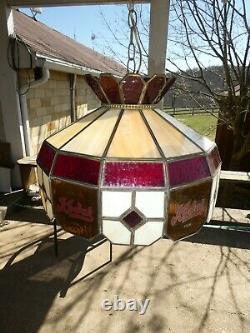 Vintage KODAK Stained Glass Hanging Light Shade