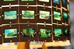 Vintage Kodak Photo Slides Lamp Shade Negatives Mixed Trips Travel Mid Century