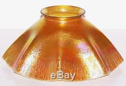 Vintage LOUIS COMFORT TIFFANY Signed LCT AURENE FAVRILE Art Glass Lamp Shade