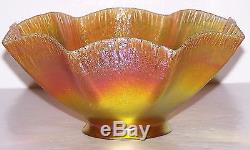 Vintage LOUIS COMFORT TIFFANY Signed LCT AURENE FAVRILE Art Glass Lamp Shade