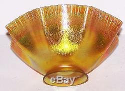 Vintage LOUIS COMFORT TIFFANY Signed LCT AURENE FAVRILE Art Glass Lamp Shade