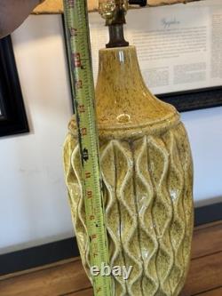 Vintage Lamp McM Mustard Yellow Gold Speckled Textured Shade Sold Separately