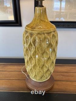 Vintage Lamp McM Mustard Yellow Gold Speckled Textured Shade Sold Separately