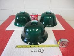 Vintage Lamp Shade Emerald Green Overlay Glass Emeralite Type Vianne France 1970