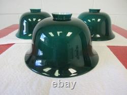 Vintage Lamp Shade Emerald Green Overlay Glass Emeralite Type Vianne France 1970