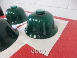 Vintage Lamp Shade Emerald Green Overlay Glass Emeralite Type Vianne France 1970