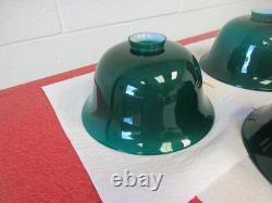 Vintage Lamp Shade Emerald Green Overlay Glass Emeralite Type Vianne France 1970