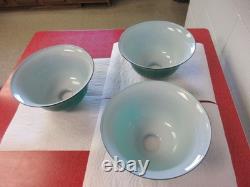 Vintage Lamp Shade Emerald Green Overlay Glass Emeralite Type Vianne France 1970