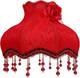 Vintage Lamp Shade, European Style Bell Shape Cloth Bead Lace Lampshade With Tas