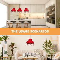 Vintage Lamp Shade, European Style Bell Shape Cloth Bead Lace Lampshade with Tas