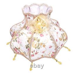 Vintage Lamp Shade Fabric Royal Scallop Bell Shape Lampshade Floral Lamp Shad