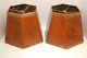Vintage Lamp Shade Leather Pair Of Shades