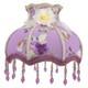 Vintage Lamp Shade, Romantic Purple Lilac Print, Cloth Fabric, Fits E27 Base