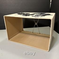 Vintage Lamp Shade With Embroidery Black Dragon