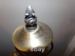 Vintage Lamp with Reverse painted Glass Shade Trees Lake