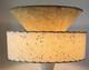 Vintage Lampshade Atomic Shape 2 Tier Fiberglass Mcm Cone Drum 10 Tall 18 Diam