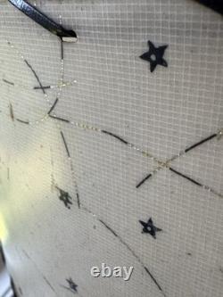 Vintage Lampshade Atomic Shape 2 Tier Fiberglass Mcm Cone Drum 10 Tall 18 Diam