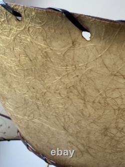 Vintage Lampshade Atomic Shape 2 Tier Fiberglass Mcm Cone Drum 10 Tall 18 Diam