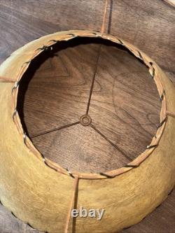 Vintage Lampshade Atomic Shape 2 Tier Fiberglass Mcm Cone Drum 10 Tall 18 Diam