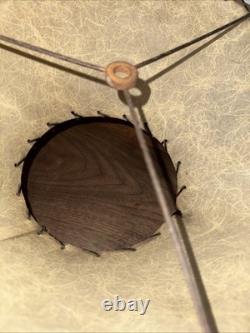 Vintage Lampshade Atomic Shape 2 Tier Fiberglass Mcm Cone Drum 10 Tall 18 Diam