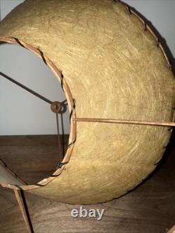 Vintage Lampshade Atomic Shape 2 Tier Fiberglass Mcm Cone Drum 10 Tall 18 Diam