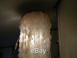 Vintage Large 5' Capiz Shell Hanging Lamp